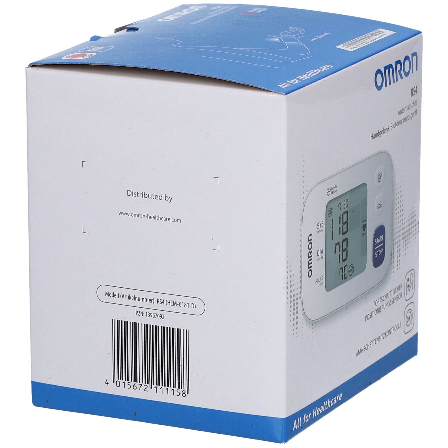 Omron Rs4 Handgelenk Blutdruckmessgerät Hem-6181-D von HERMES Arzneimittel  GmbH Markt-Apotheke Ratzeburg