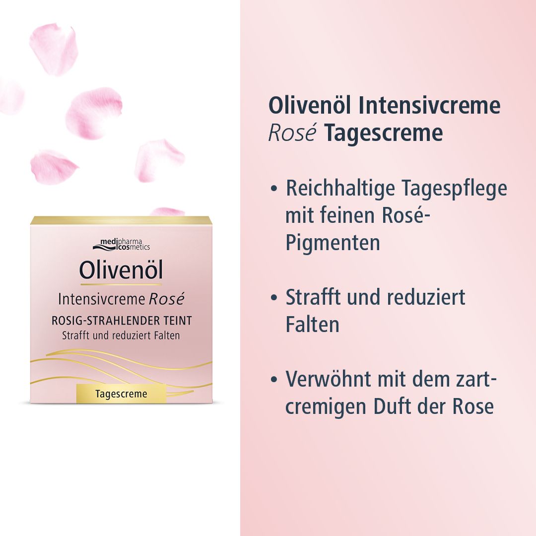 medipharma cosmetics Olivenöl Intensivcreme Rosé Tag