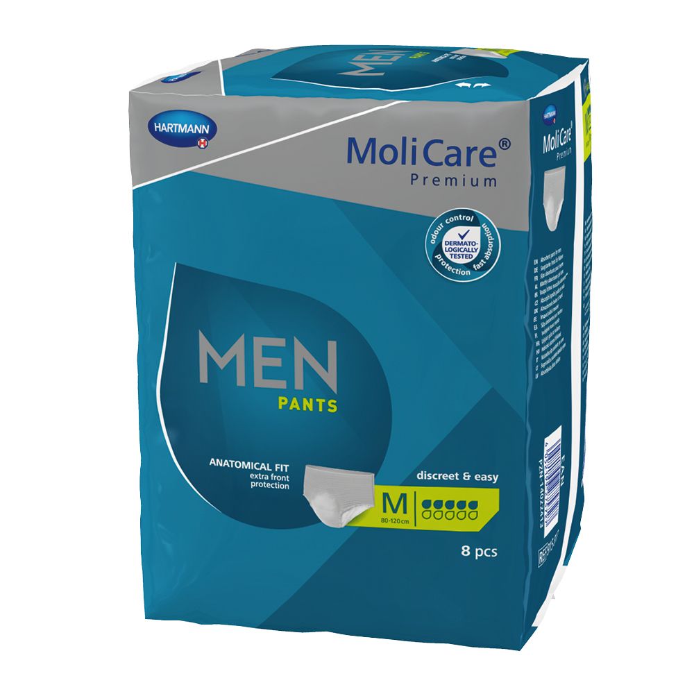 MoliCare Premium MEN Pants 5 Tropfen Gr. M, die Pants wurden speziell für Männer entwickelt und sind einfach in der Handhabung