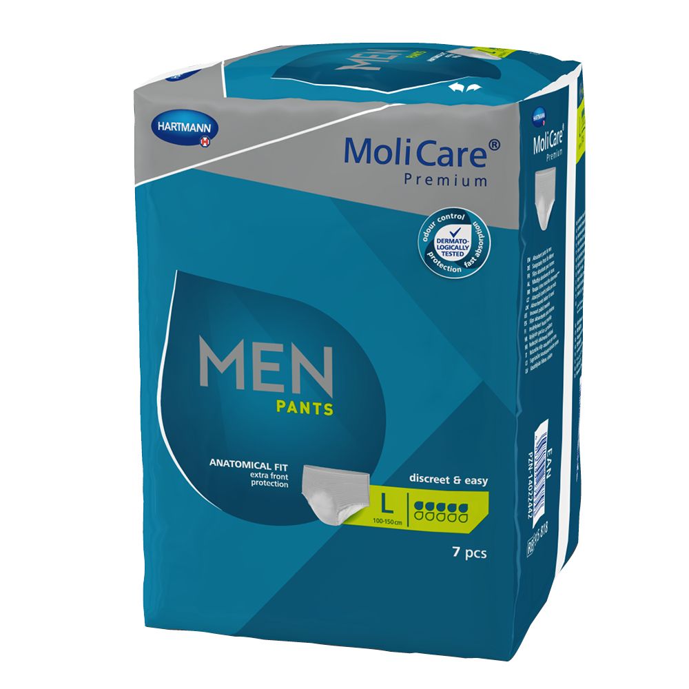 MoliCare Premium MEN Pants 5 Tropfen Gr. L, die Pants wurden speziell für Männer entwickelt und sind einfach in der Handhabung