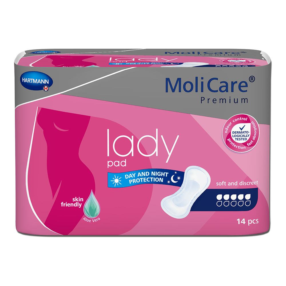 MoliCare Premium lady pad 5 Tropfen, Inkontinenzeinlage für Frauen bei Blasenschwäche, Aloe Vera