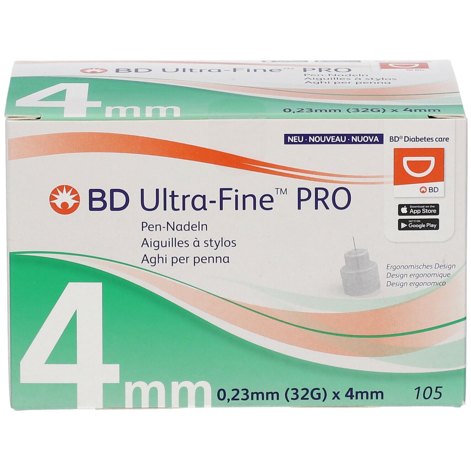 BD Ultra-Fine™ PRO 4 mm 32 G