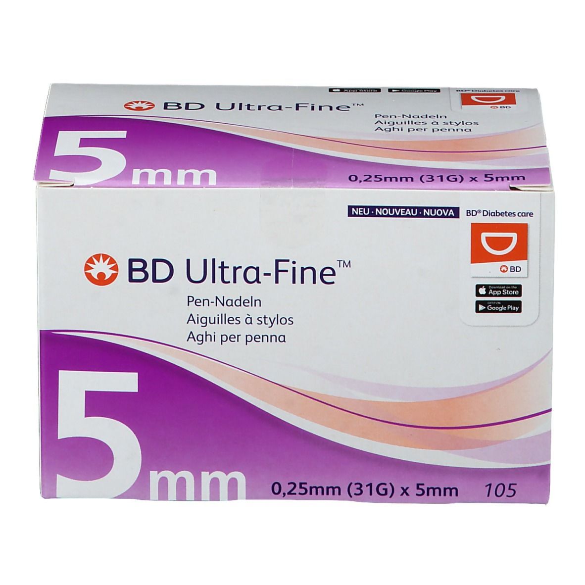 BD Ultra-Fine™ 5 mm 31G x 5 mm