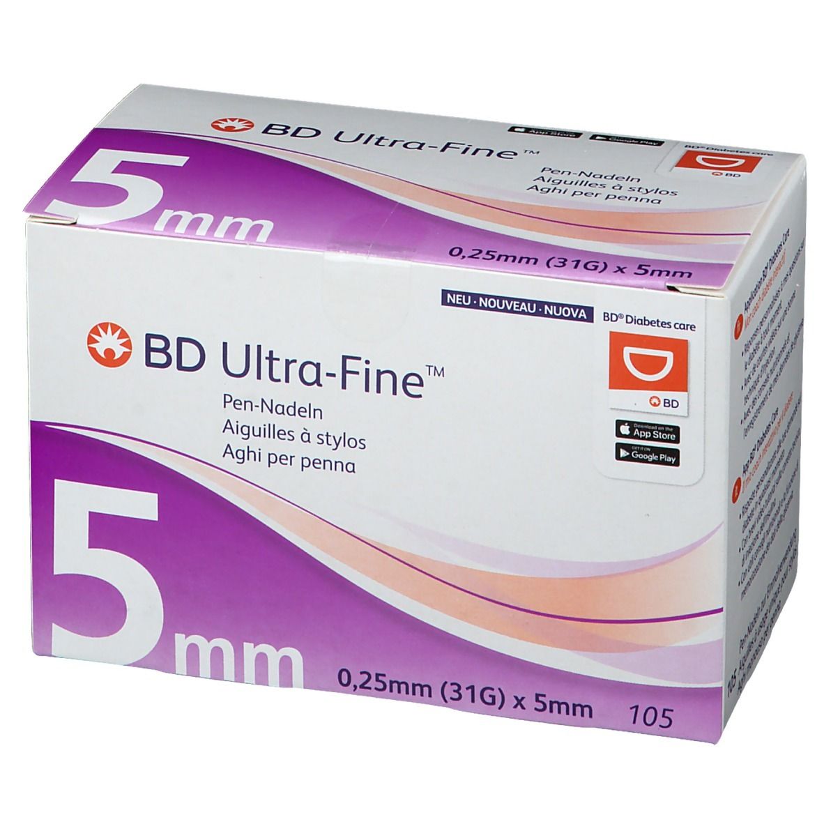 BD Ultra-Fine™ 5 mm 31G x 5 mm