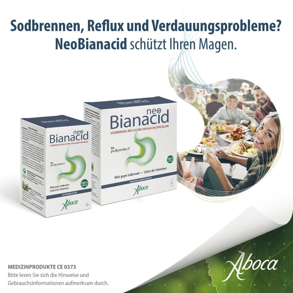 NeoBianacid Lutschtabletten gegen Sodbrennen, Reflux, Verdauungsprobleme Minzgeschmack