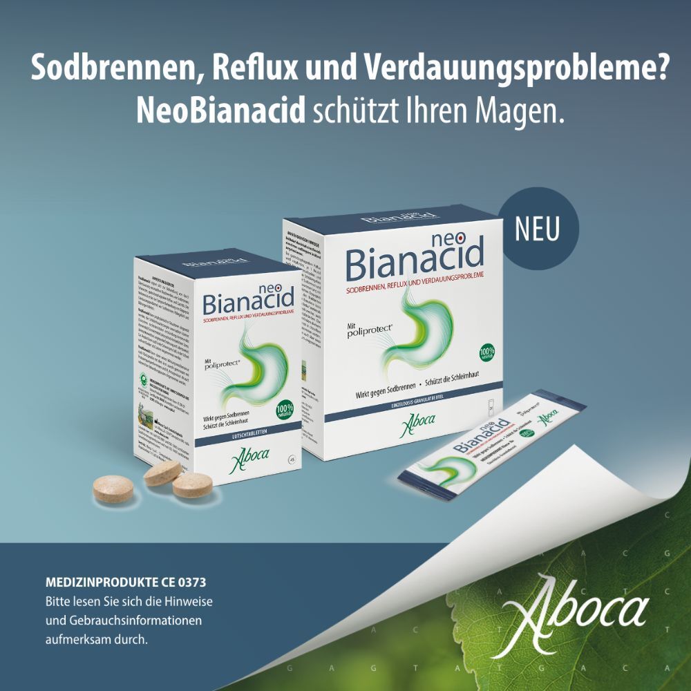 NeoBianacid Lutschtabletten gegen Sodbrennen, Reflux, Verdauungsprobleme Minzgeschmack