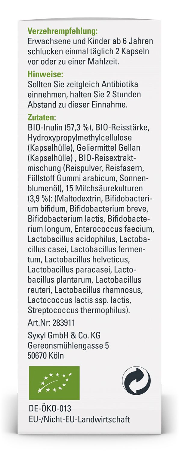 SYXYL PROBIO-CULT® PUR 15, denn eine stabile Darmflora braucht Vielfalt.