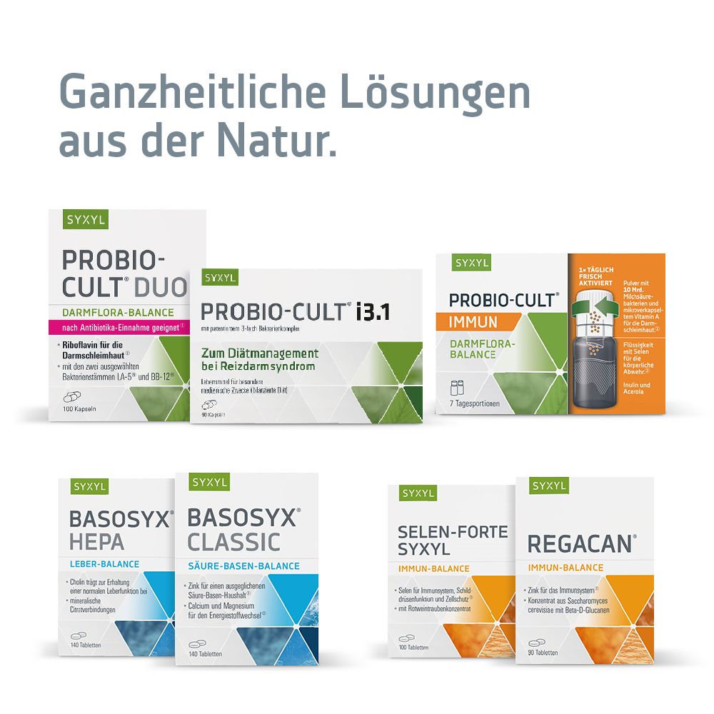 SYXYL PROBIO-CULT® PUR 15, denn eine stabile Darmflora braucht Vielfalt.