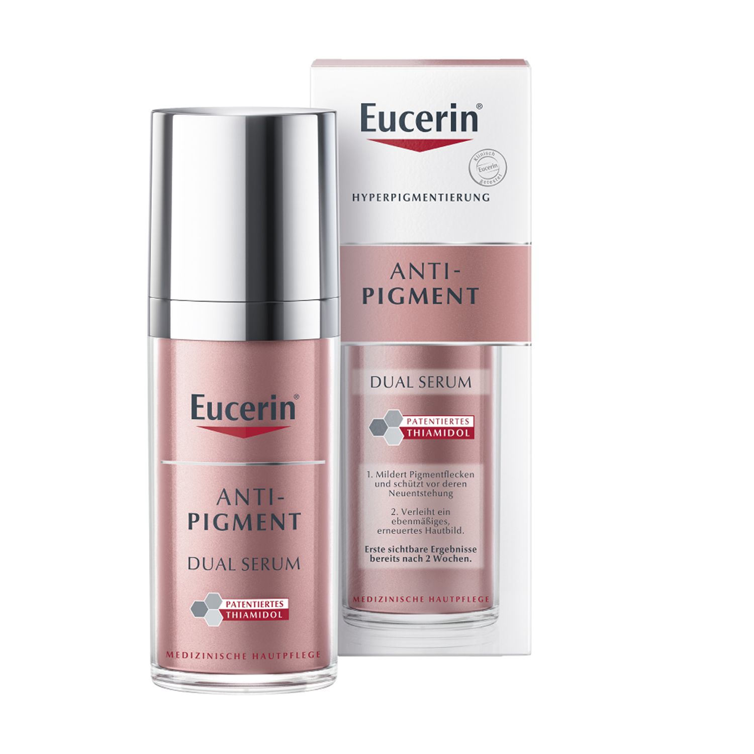 Eucerin® Anti-Pigment Dual Serum – Gegen Pigmentflecken + Zusatzbeigabe: Eucerin DermatoCLEAN Mizellen-Reinigungsfluid 100ml