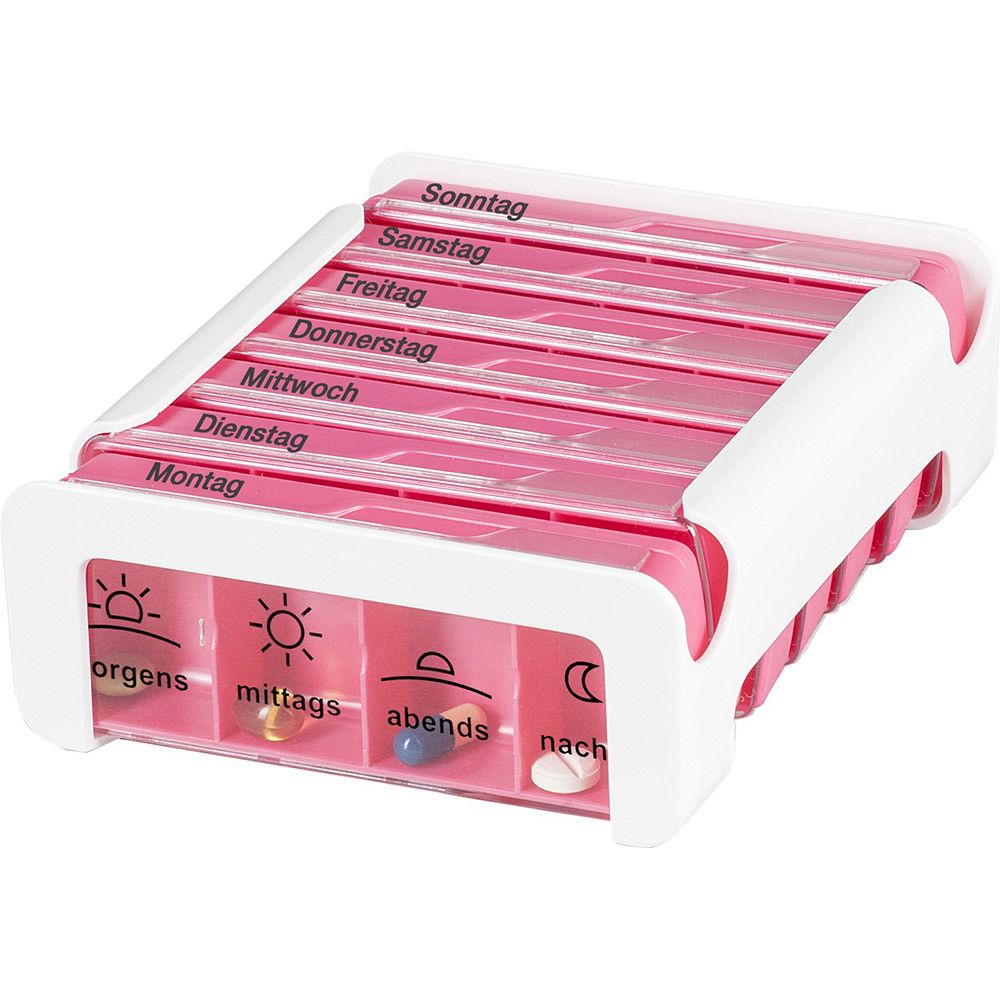 ANABOX® 7 Tage Compact pink/weiß