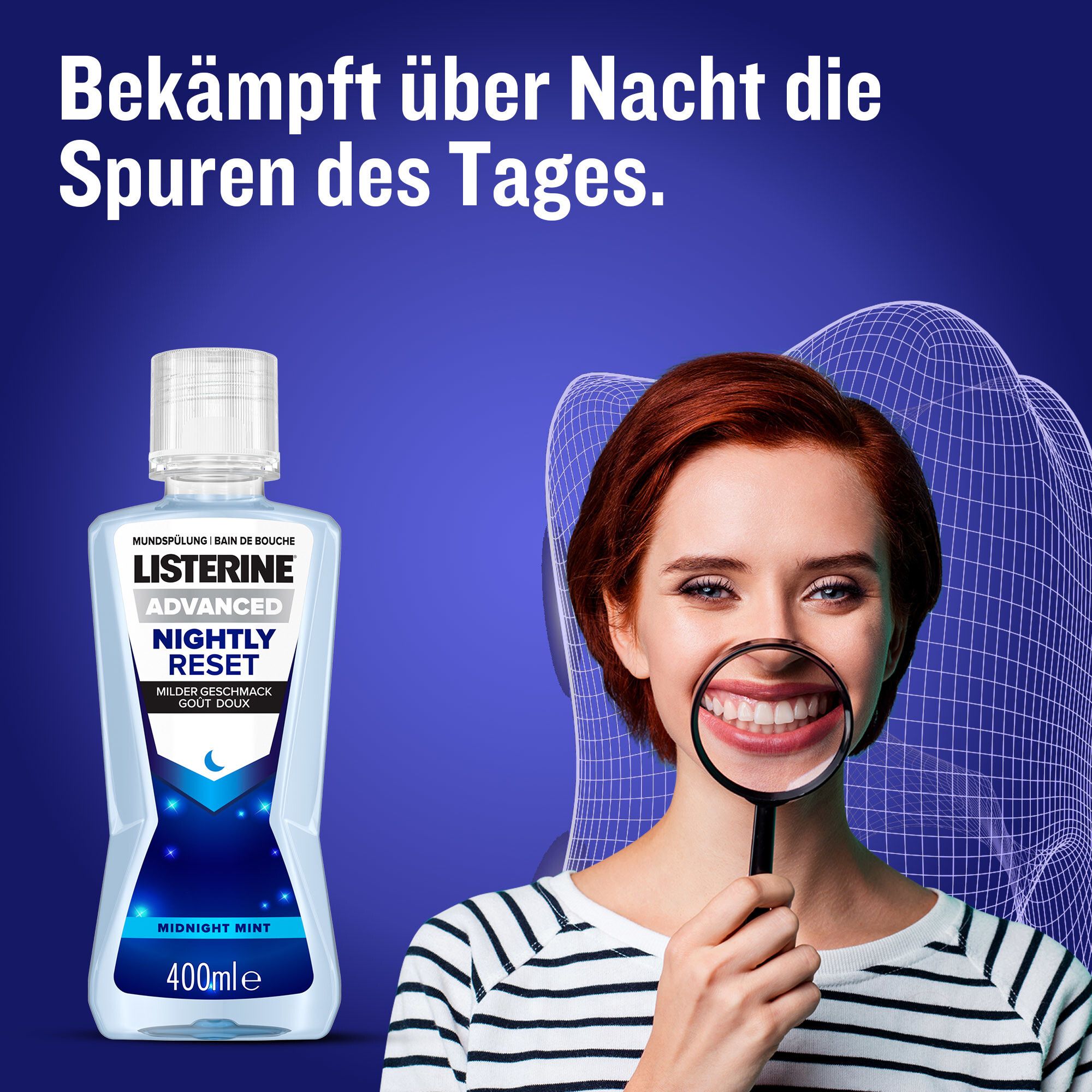 LISTERINE® Advanced Nightly Reset milder Geschmack