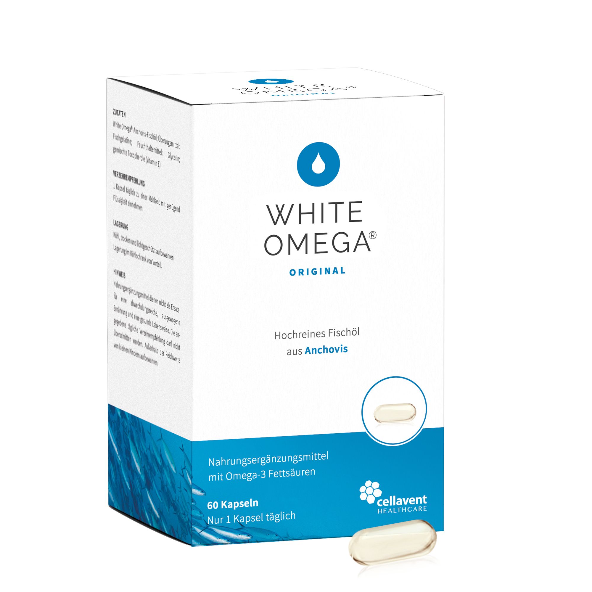 White Omega® Original – Reine Omega-3-Fischöl-Kapseln