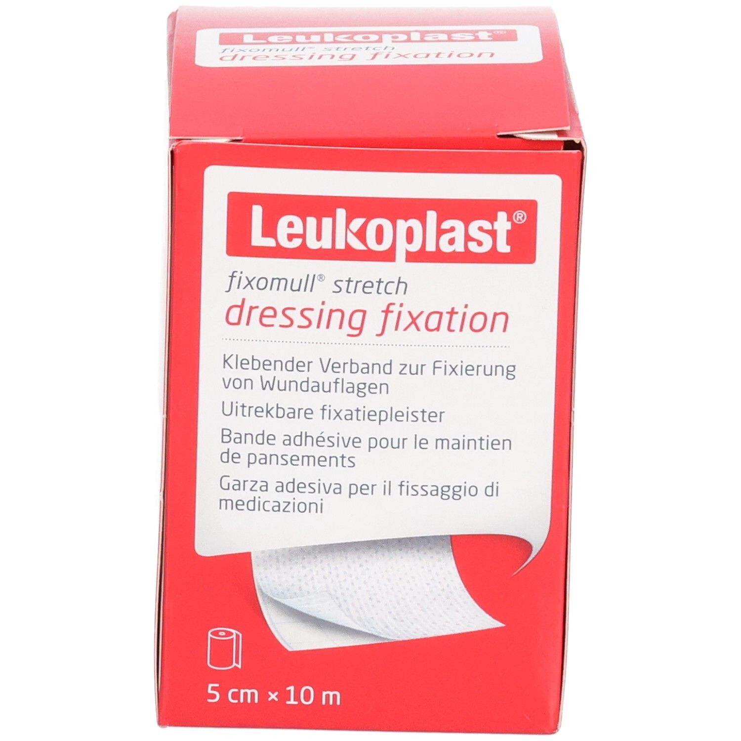 Leukoplast fixomull stretch dressing fixation, Klebeband zur Fixierung von Wundauflagen, 5 cm x 10 m.