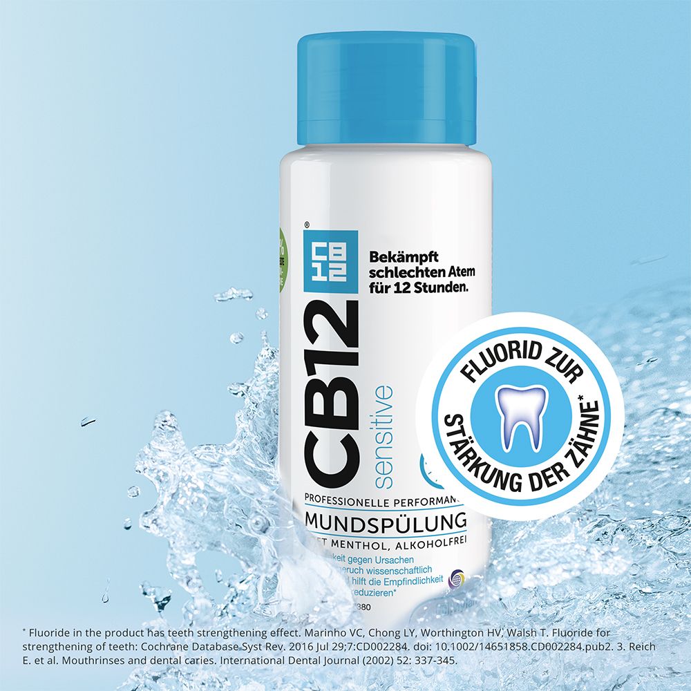 CB12 Sensitive Mundspülung: Mundwasser mit Zinkacetat & Chlorhexidin