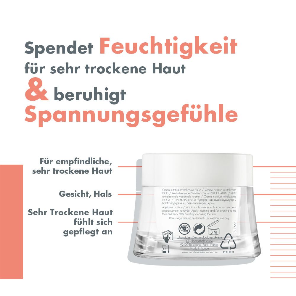 Avène Les Essentiels Revitalisierende Nutritive Creme Reichhaltig - für Frische und Ausstrahlung