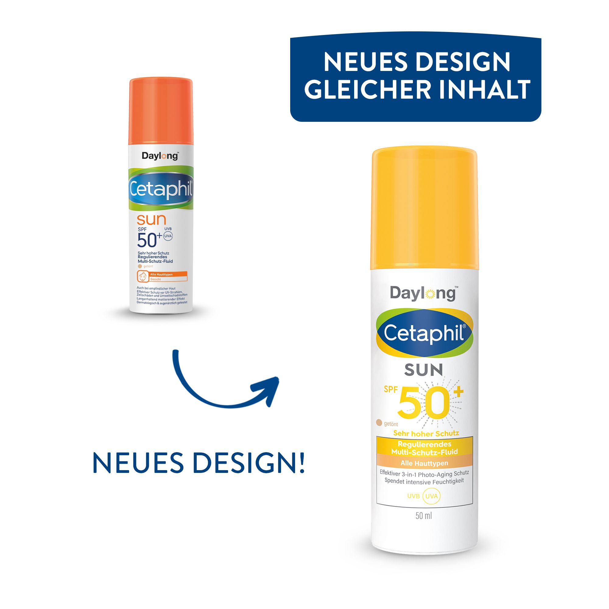 CETAPHIL SUN Regulierendes Multi-Schutz-Fluid SPF 50+ Getönter Anti-Aging-Schutz