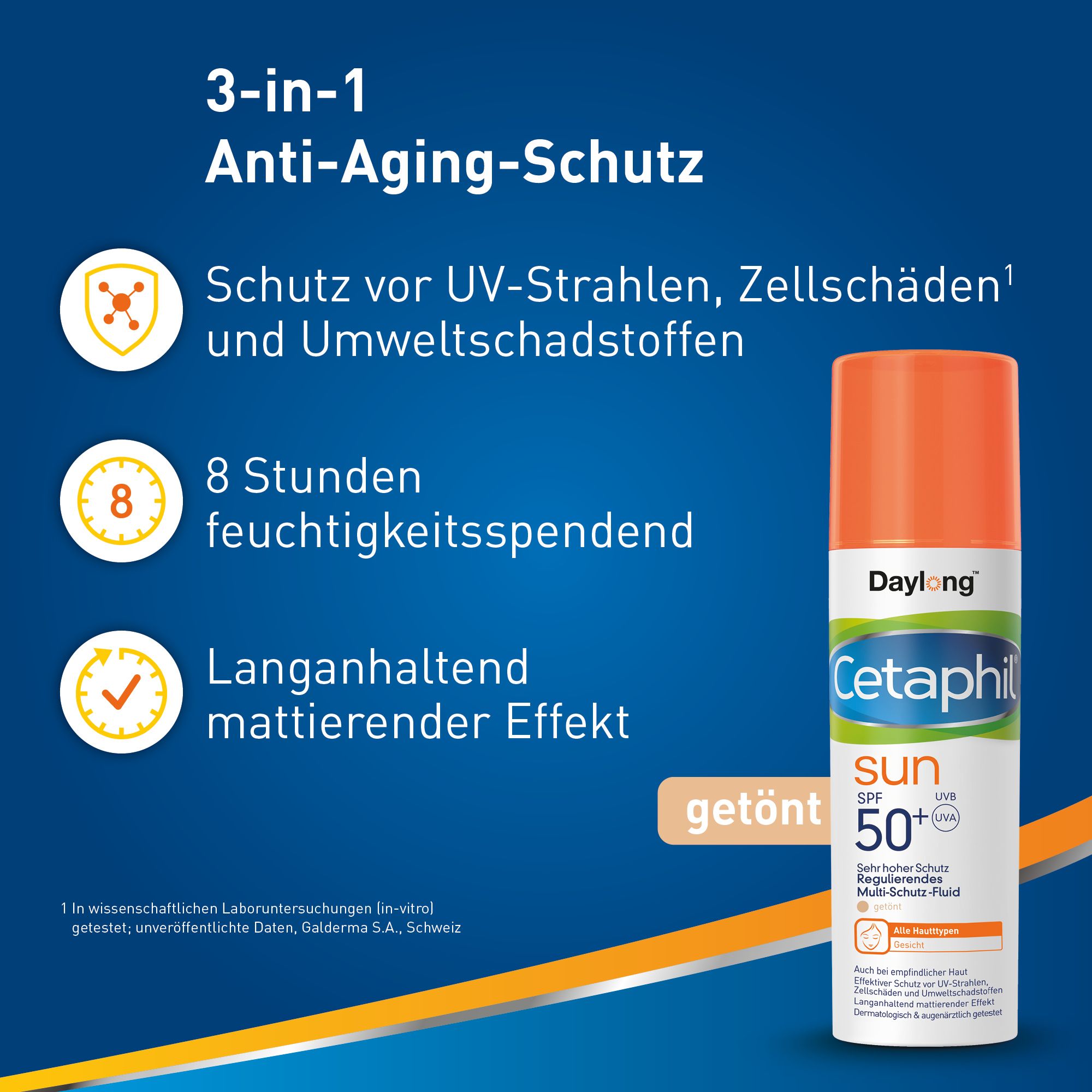 CETAPHIL SUN Regulierendes Multi-Schutz-Fluid SPF 50+ Getönter Anti-Aging-Schutz