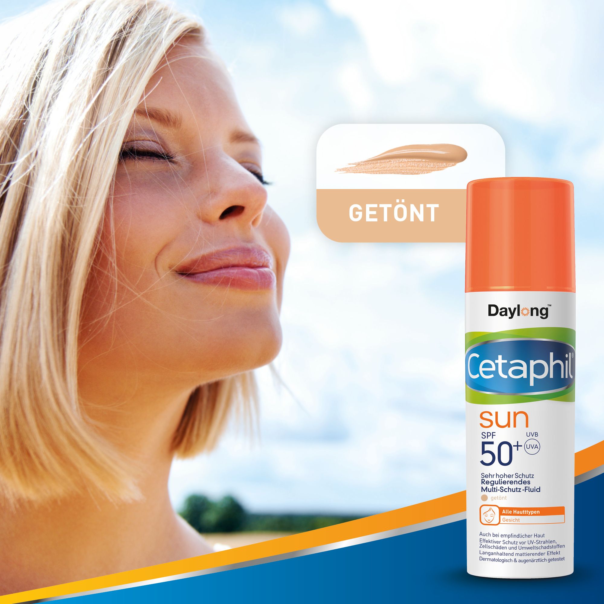 CETAPHIL SUN Regulierendes Multi-Schutz-Fluid SPF 50+ Getönter Anti-Aging-Schutz