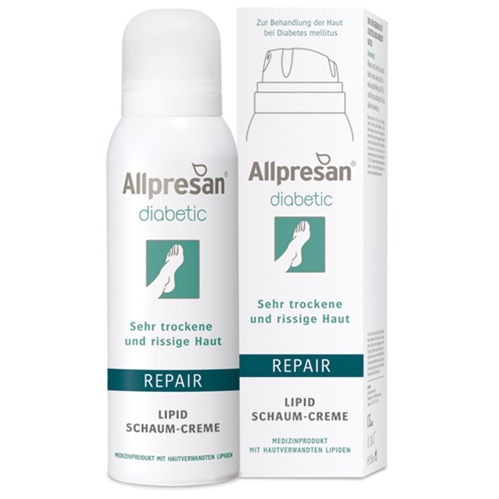Allpresan® diabetic Lipid Schaum-Creme REPAIR Sehr trockene und rissige Haut