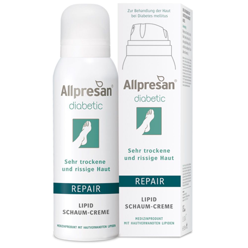 Allpresan® diabetic Lipid Schaum-Creme REPAIR Sehr trockene und rissige Haut