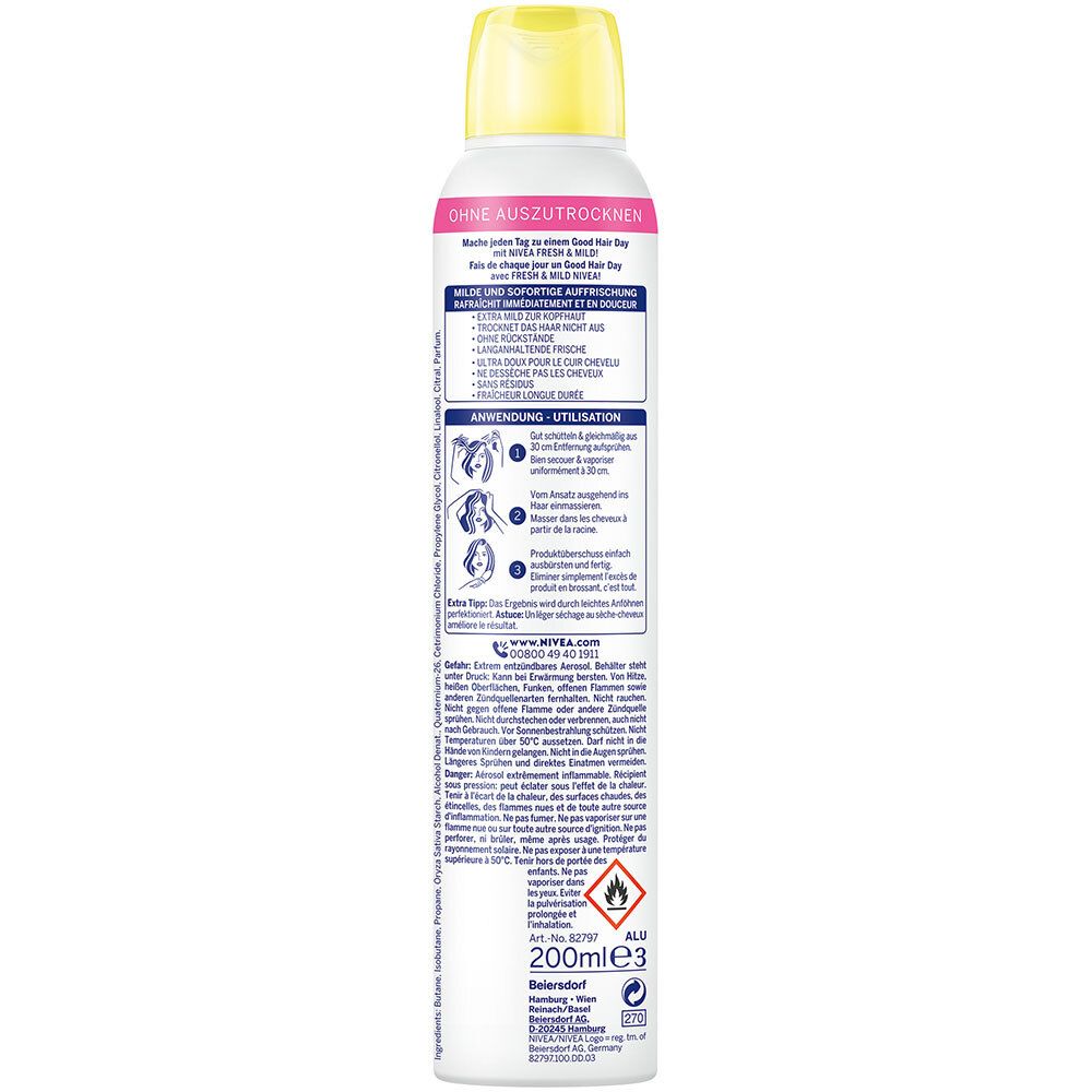 NIVEA® Hair Care Fresh Revive 3in1 Trockenshampoo Helle Haartöne