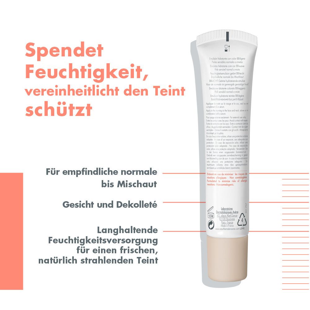 Avène Hydrance BB-LEICHT Feuchtigkeitsemulsion getönt LSF 30