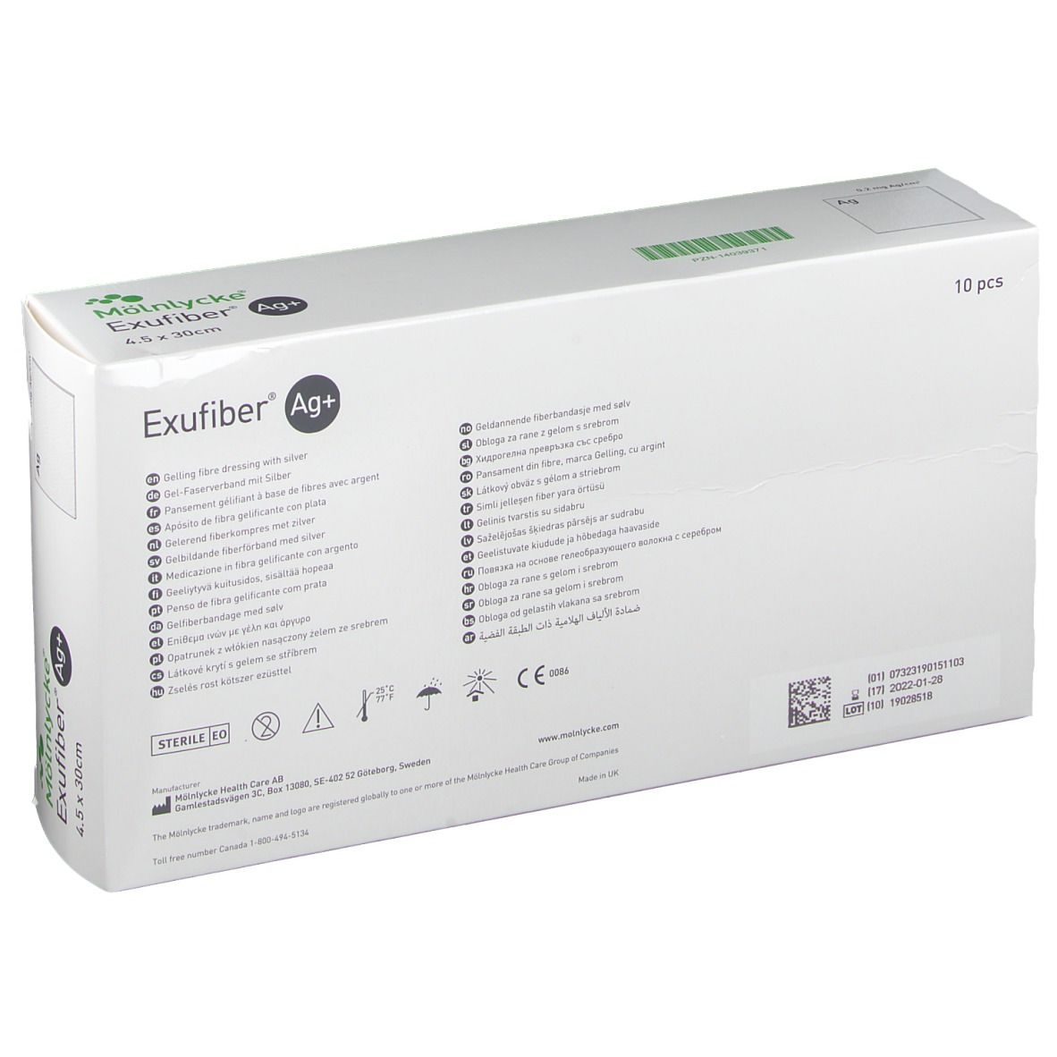 Exufiber Ag+ 4,5 x 30 cm