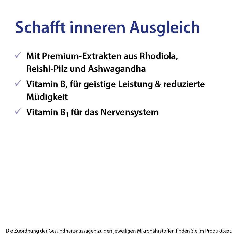 Dr. Jacob's nervenstark – Rosenwurz (Rhodiola) Ashwaganda Reishi-Pilz Vitamin B1