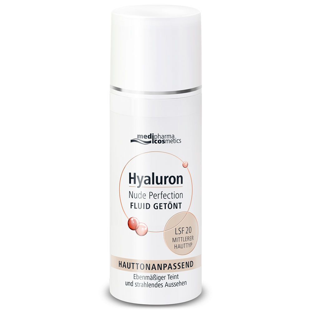 medipharma cosmetics Hyaluron Nude Perfection Fluid getönt LSF 20 mittlerer Hauttyp