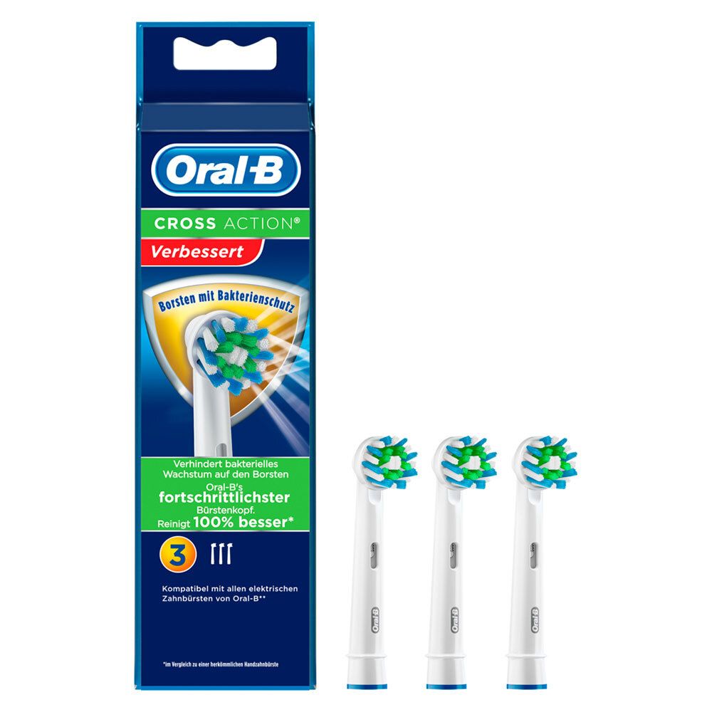 Oral-B® Aufsteckbürsten Cross Action Bakterienschutz 3er