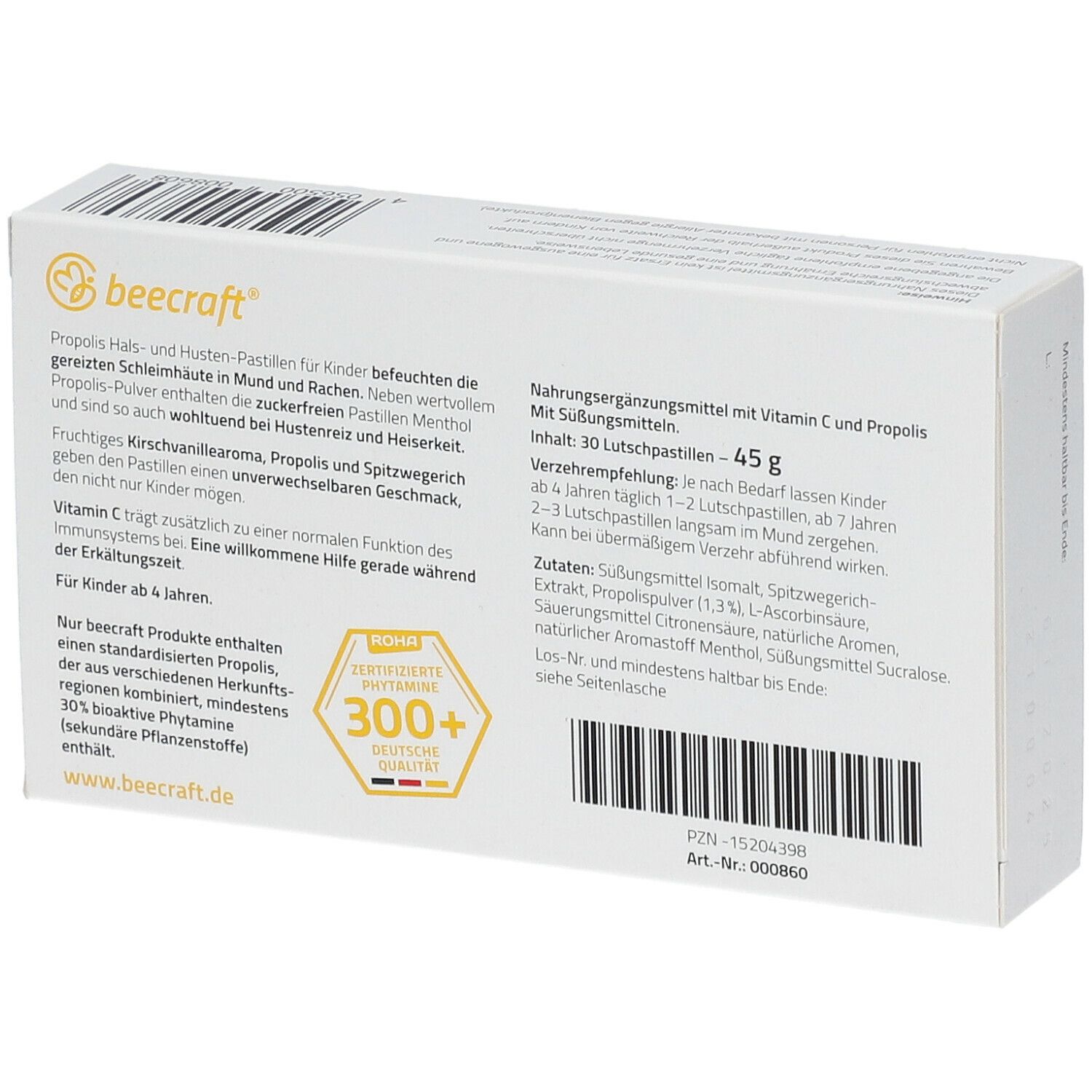 beecraft® Propolis kids Hals- und Husten-Pastillen
