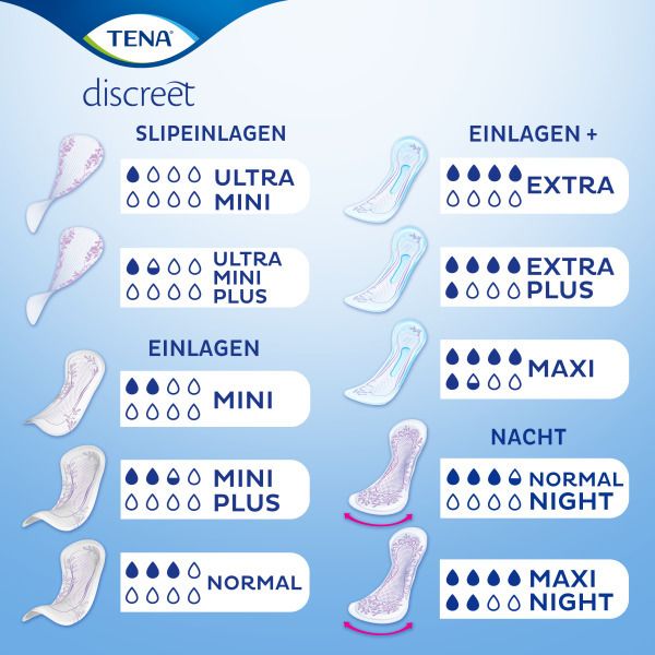 6x TENA Lady Discreet Extra Plus