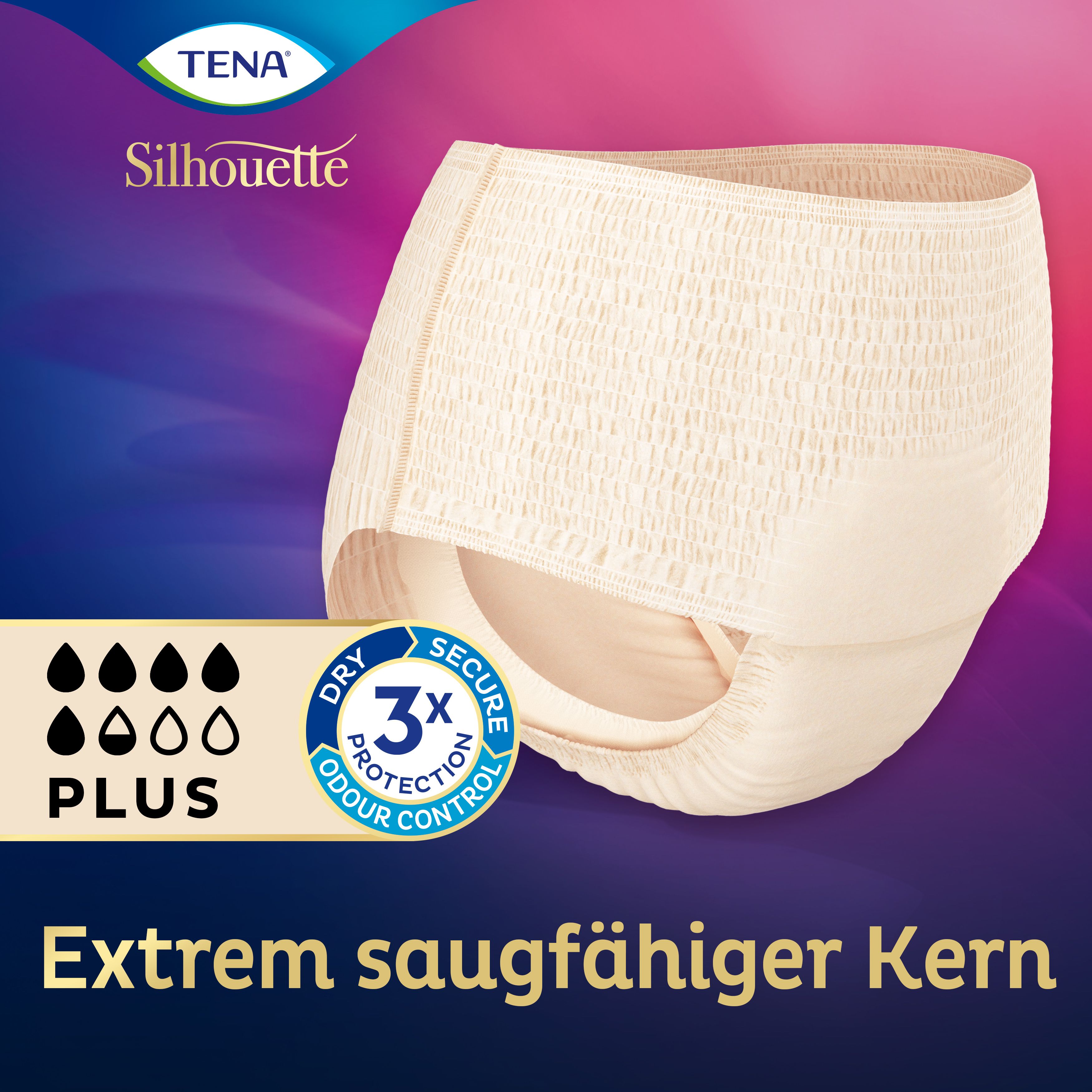 TENA Silhouette Plus Creme L Inkontinenz Pants