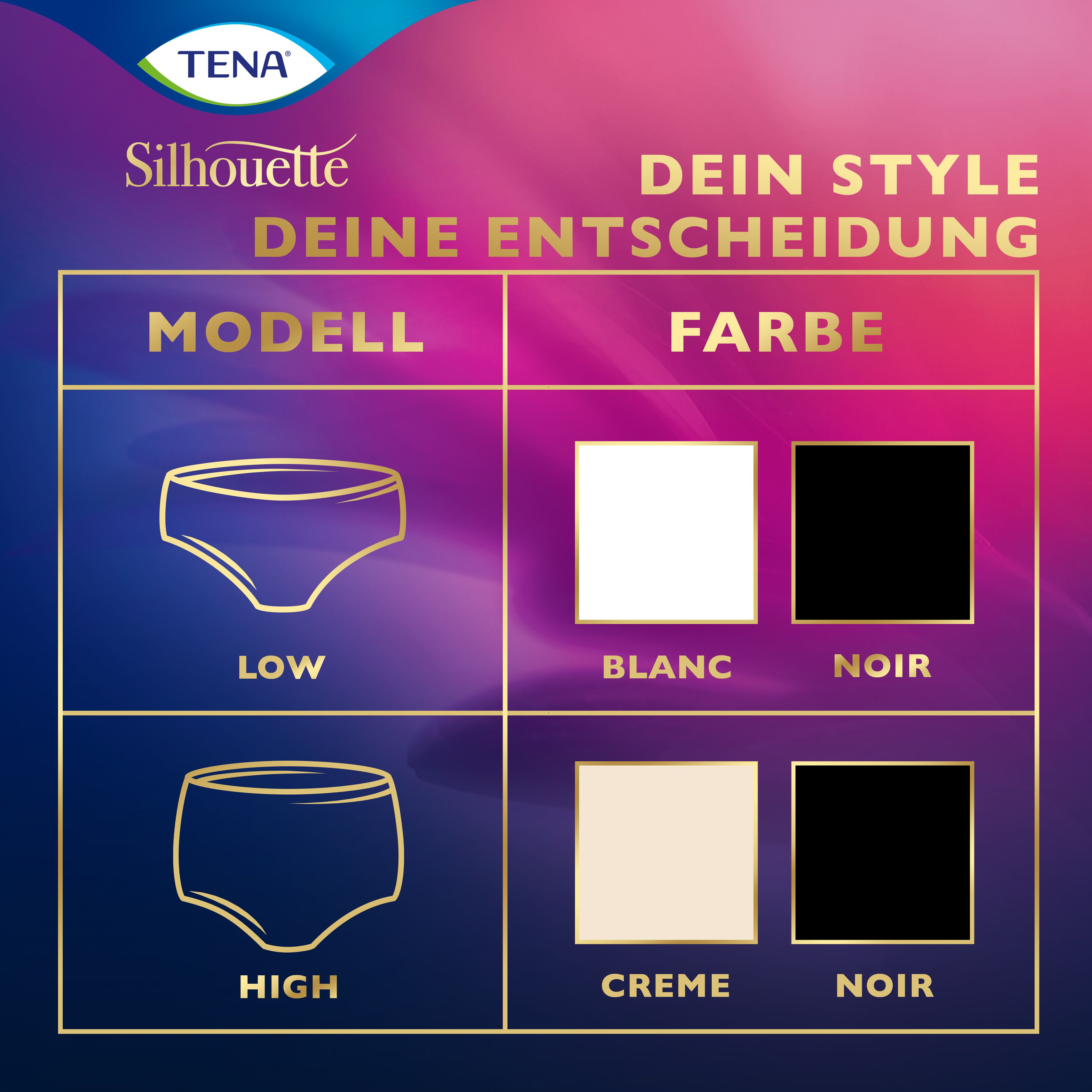 TENA Silhouette Plus Creme L Inkontinenz Pants