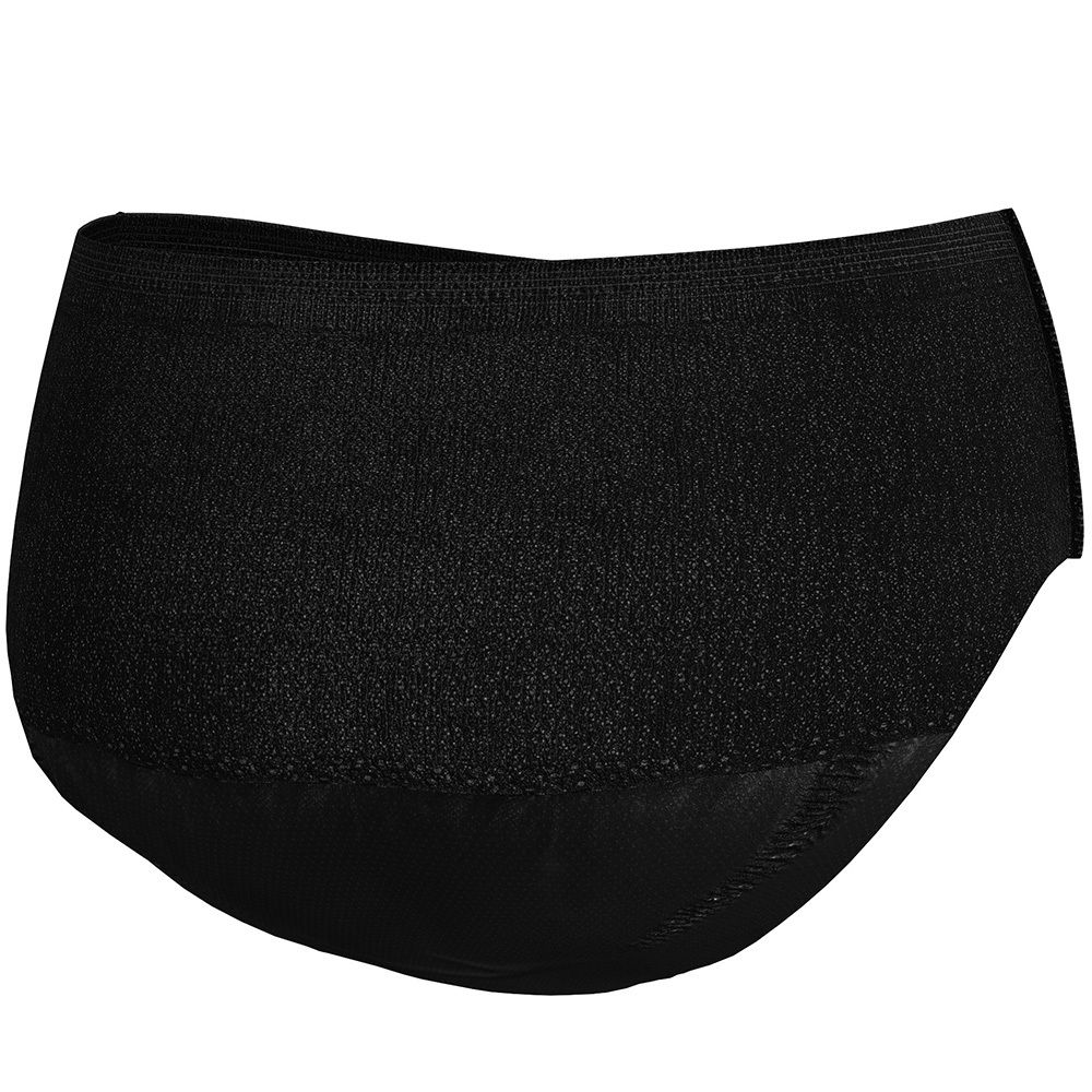 Schwarze TENA Silhouette Normal Noir M Inkontinenz Pants. Blick von hinten.
