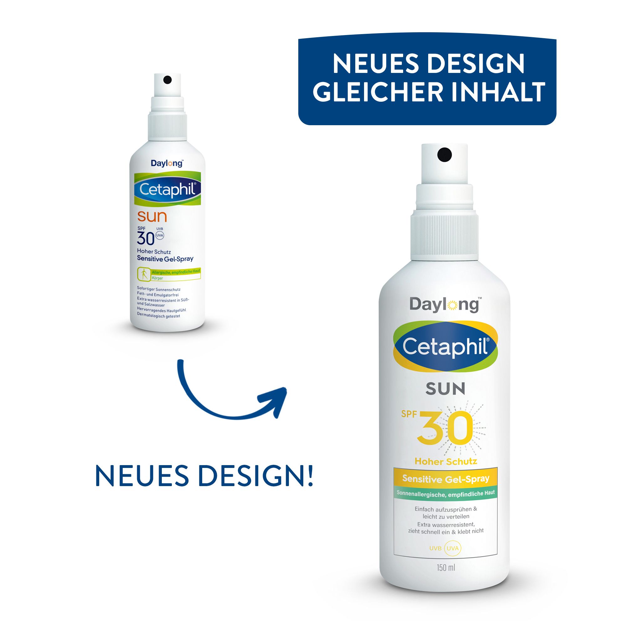 CETAPHIL SUN Sensitive Gel-Spray SPF 30 Extra-leichter, fettfreier Sonnenschutz