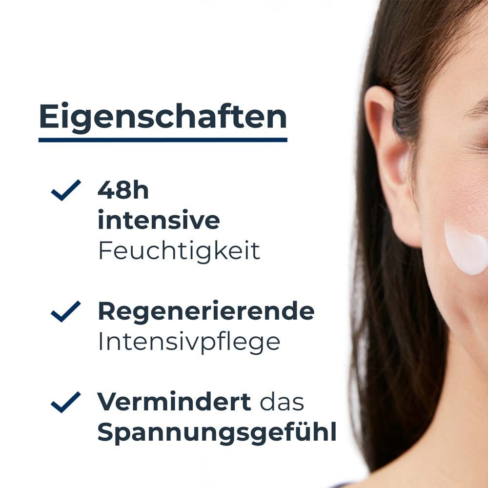 Eucerin Urea Repair Nacht Gesichtscreme 5% –  Intensive Gesichtspflege bei trockener bis sehr trockener und spannender Haut