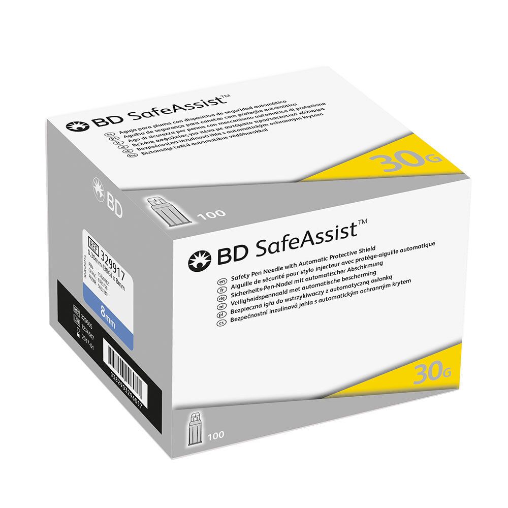 BD SAFEASSIST Sicherheits-Pen-Nadel 30 Gx 8 mm