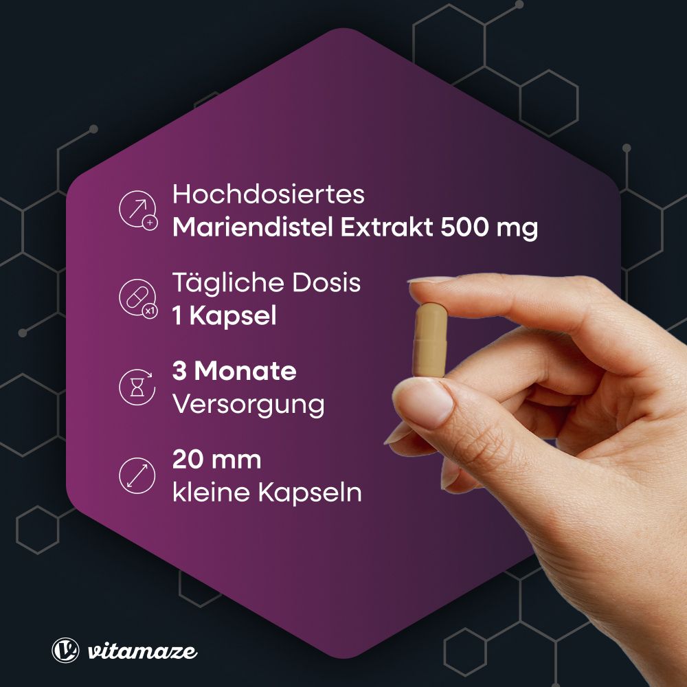 vitamaze MARIENDISTEL 500 mg Extrakt hochdosiert