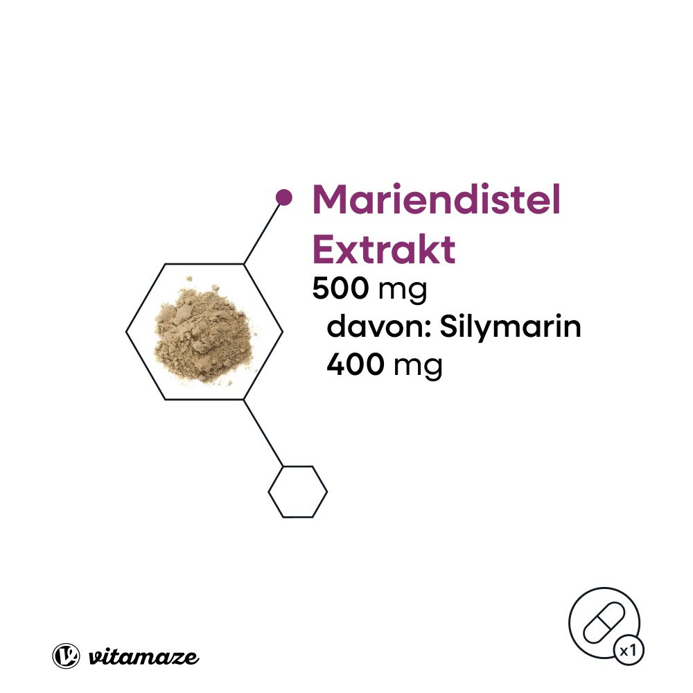 vitamaze MARIENDISTEL 500 mg Extrakt hochdosiert
