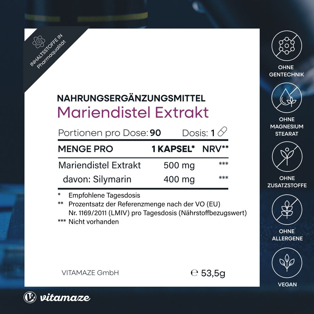 vitamaze MARIENDISTEL 500 mg Extrakt hochdosiert