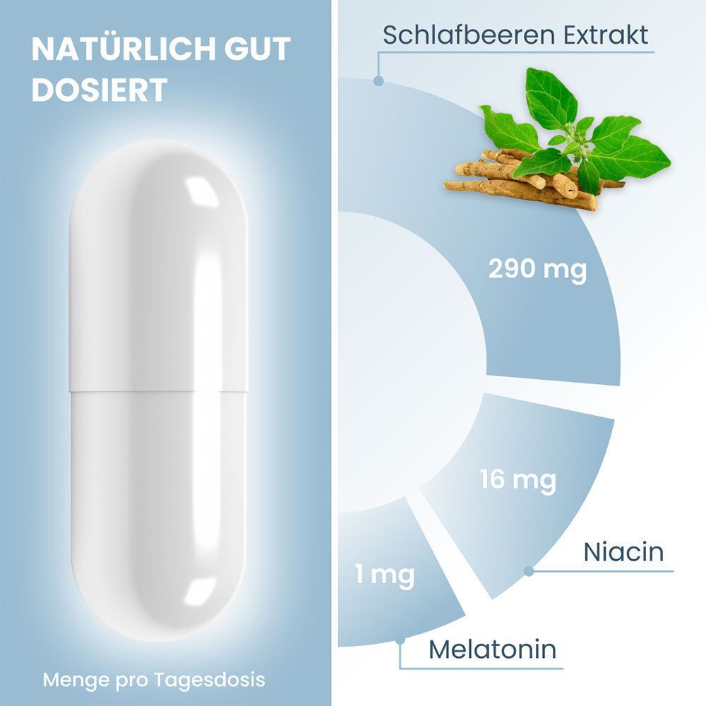 PlantoCaps NIOSAN Verpackung, Seitenansicht mit detaillierter Produktbeschreibung.