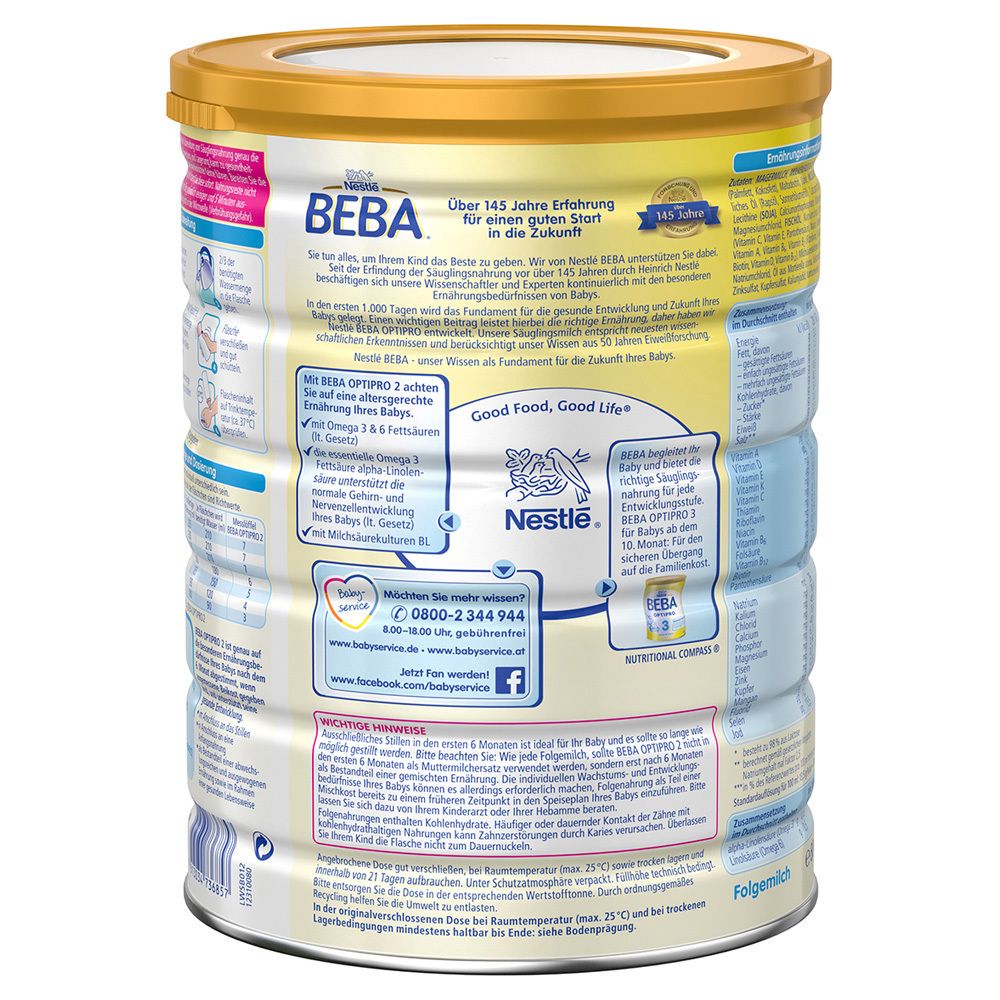Nestlé BEBA OPTIPRO 2 Folgemilch nach dem 6. Monat
