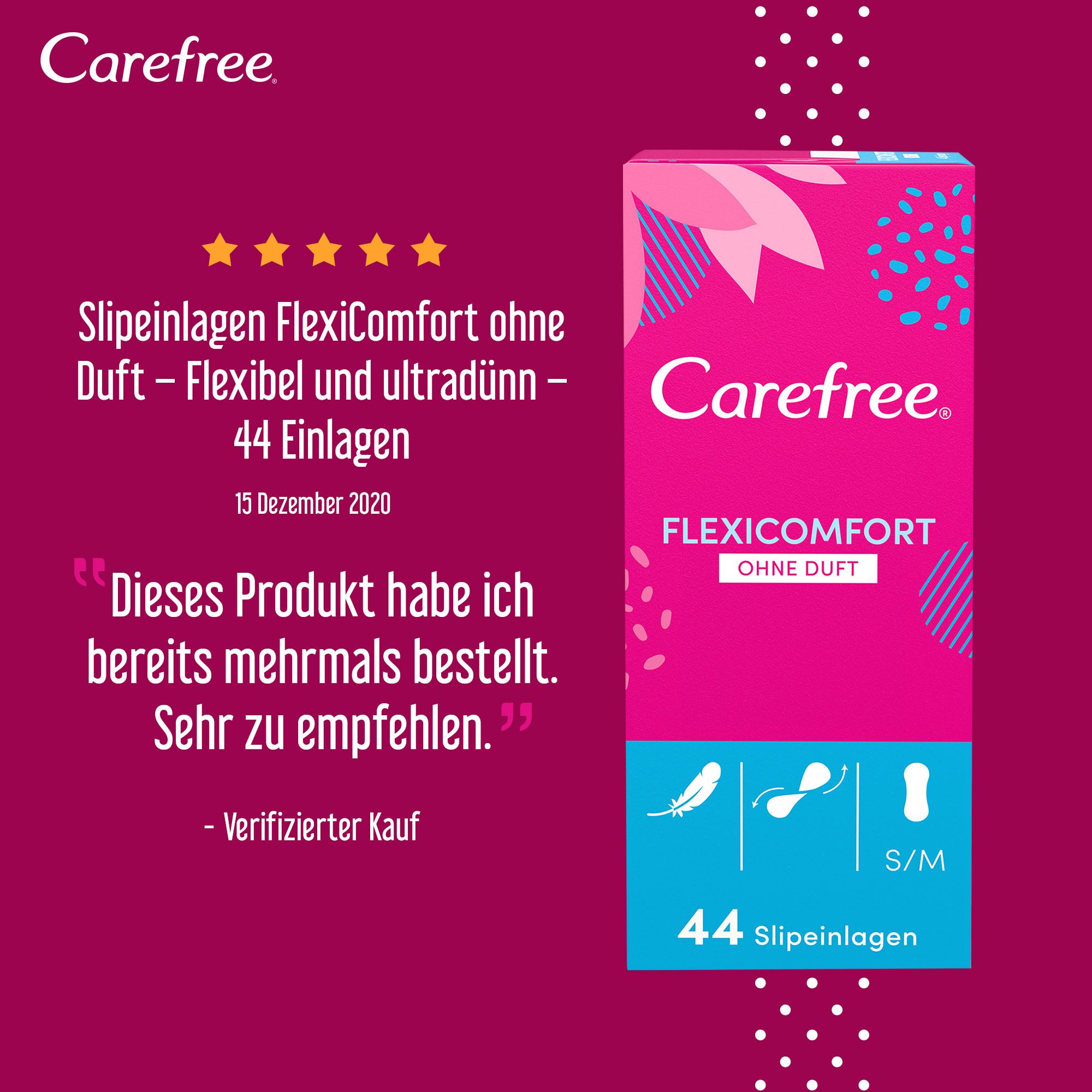 CAREFREE FlexiComfort ohne Duft Slipeinlagen