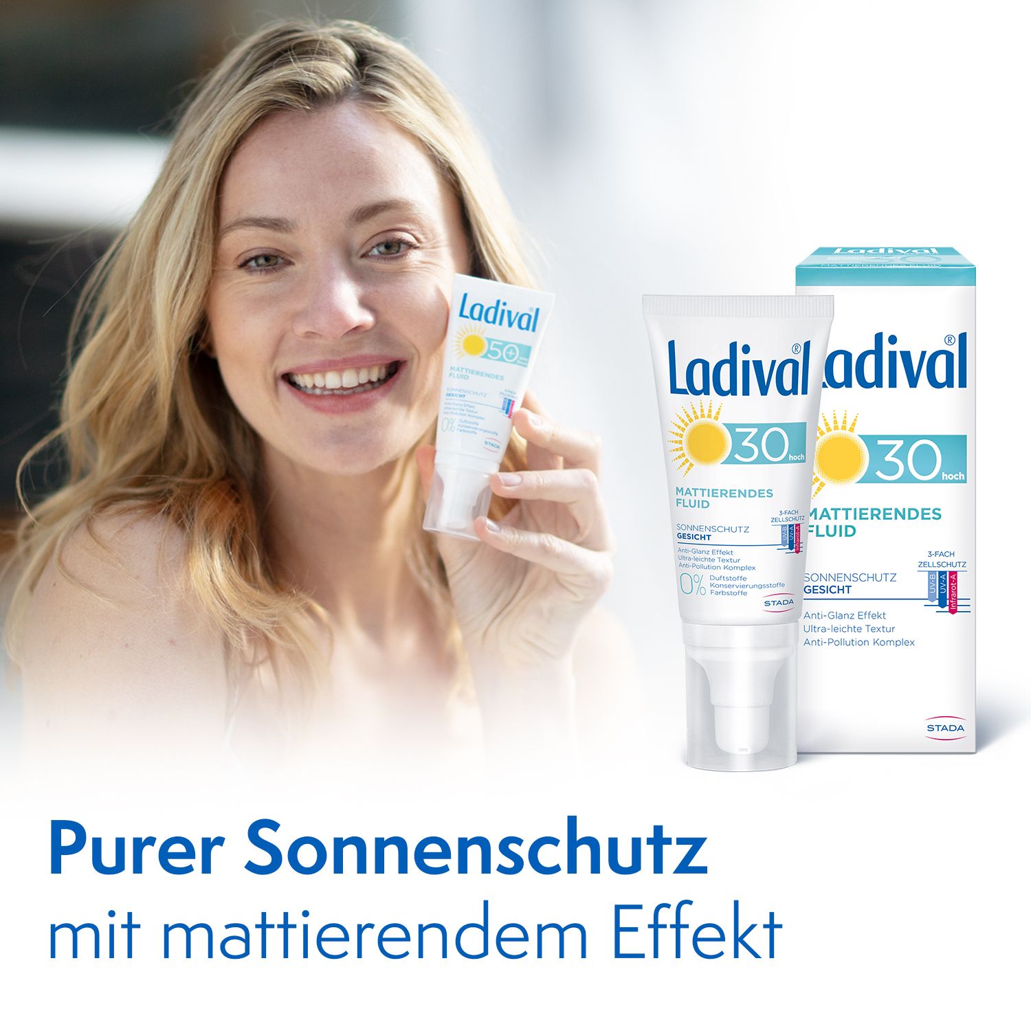 Ladival® Mattierendes Fluid Sonnenschutz für das Gesicht mit mattierendem Effekt 200ml LSF 30