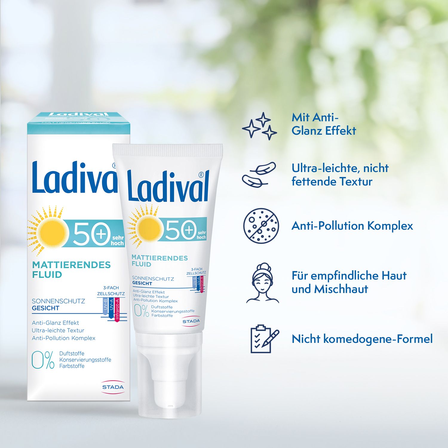 Ladival® mattierendes Fluid fürs Gesicht LSF 50