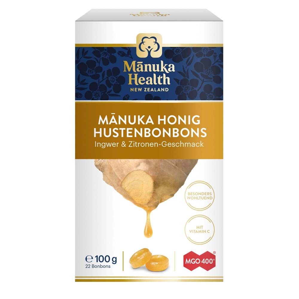 Manuka Health MGO 400+ Manuka-Honig Hustenbonbons Ingwer-Zitrone