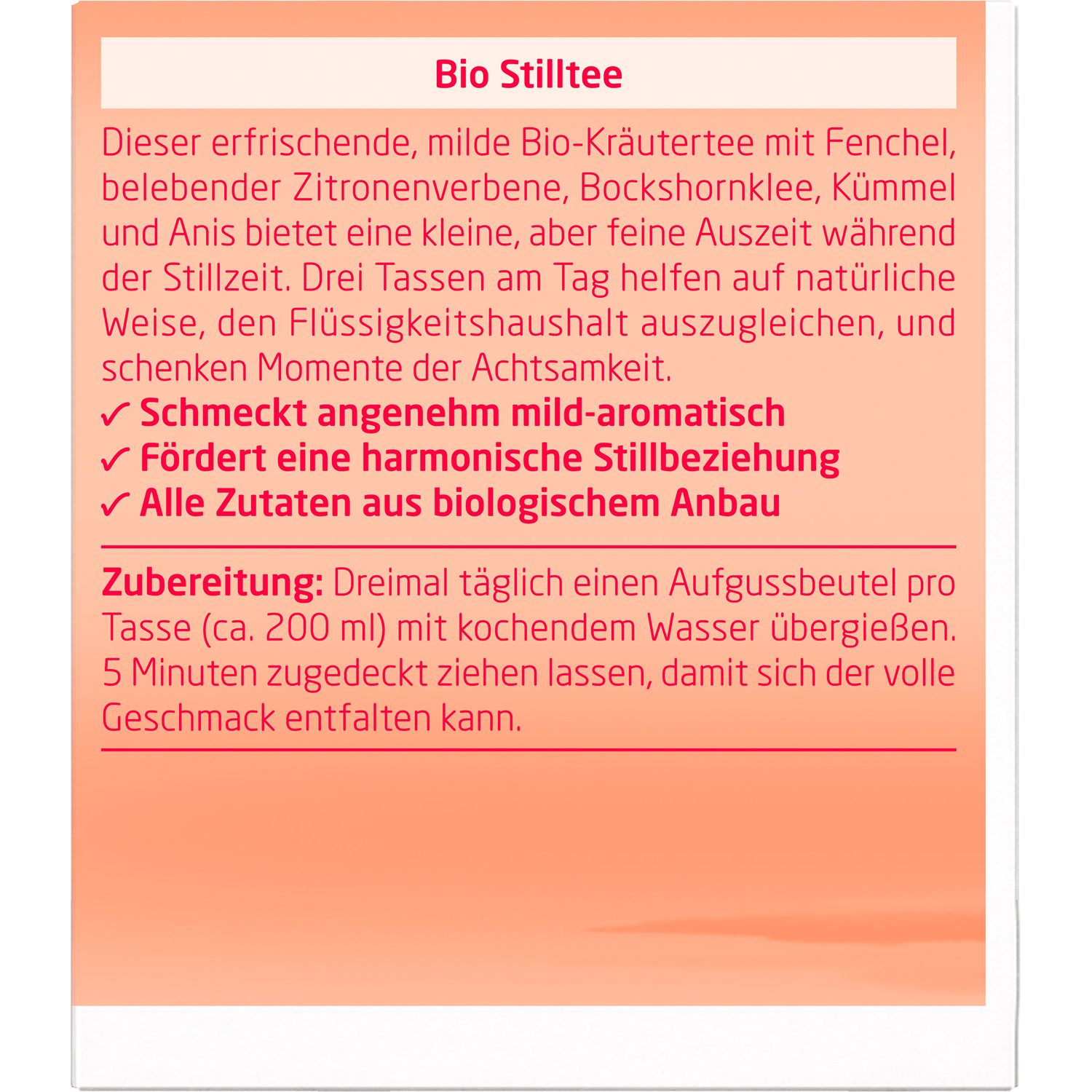 Weleda Bio Stilltee - wohltuende Bio-Kräuterteemischung fördert eine harmonische Stillbeziehung