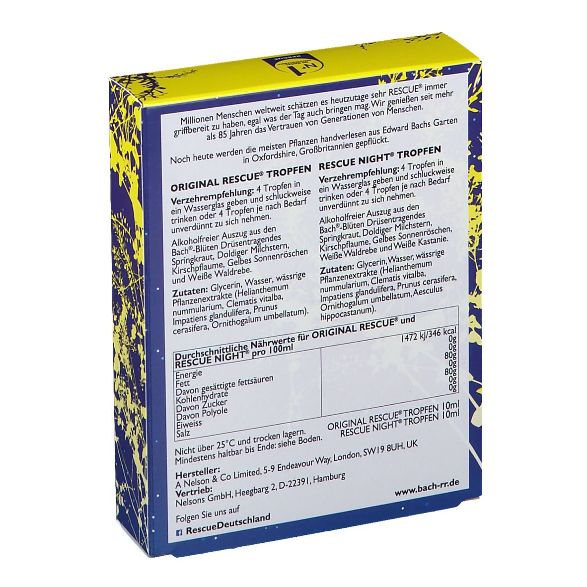 BACHBLÜTEN Original Rescue Tag und Nacht Tropfen