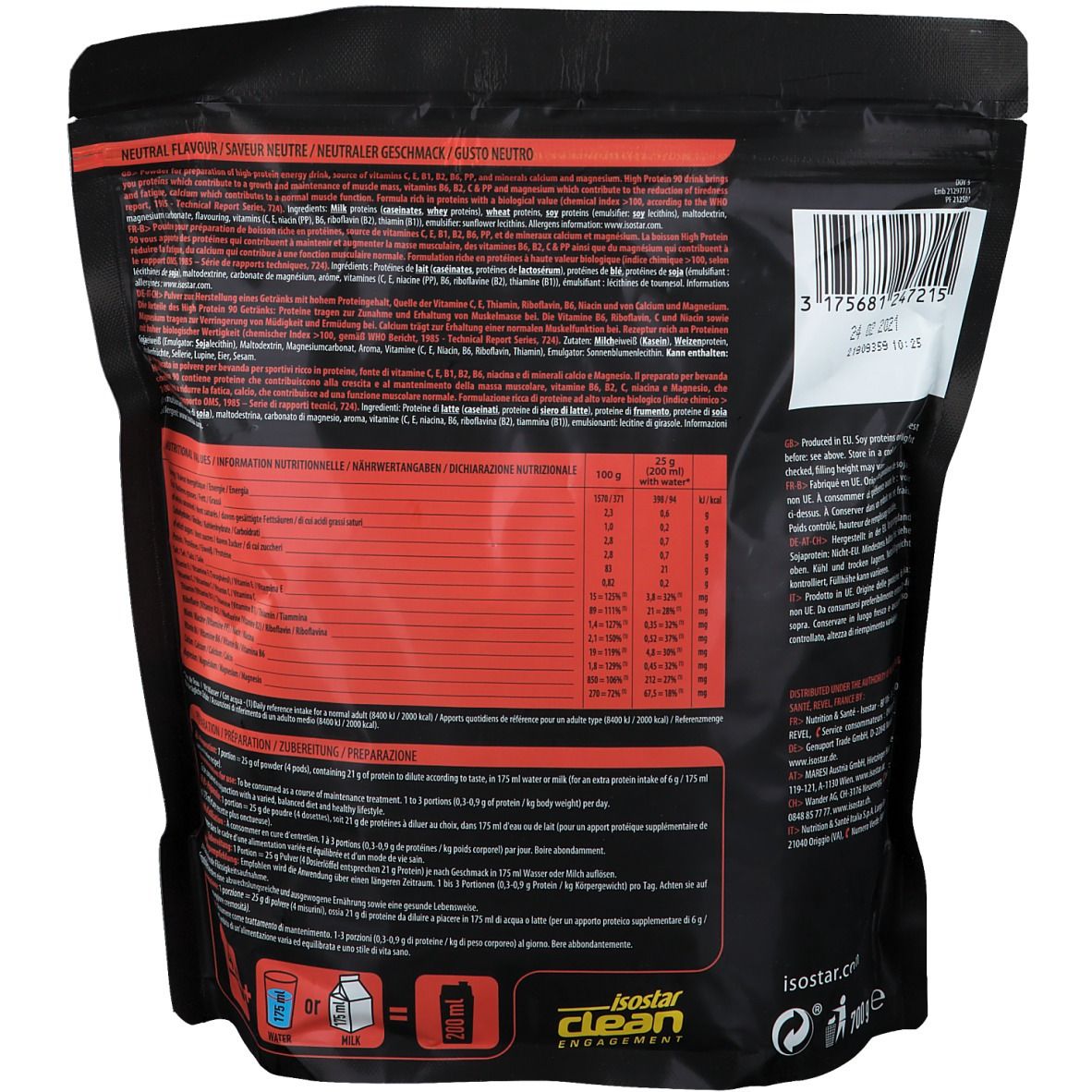 Isostar® High Protein 90 Neutral Flavour